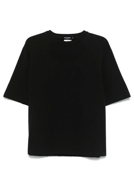 T-shirt Dsquared2 uomo S74GD1408S24583 nera logo posteriore cotone DSQUARED2 | T-shirt | S74GD1408S24589900