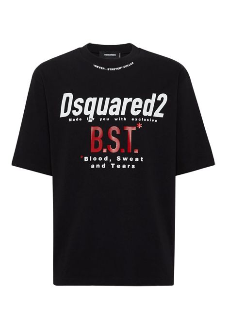 T-shirt Dsquared2 uomo S74GD1410D20033 nera loose fit blood sweat tears DSQUARED2 | T-shirt | S74GD1410D20033900