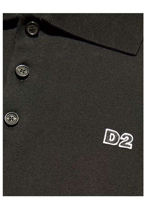 Polo Dsquared2 uomo S74HA1452D13018 nera D2 Knit  DSQUARED2 | Polo | S74HA1452D13018900