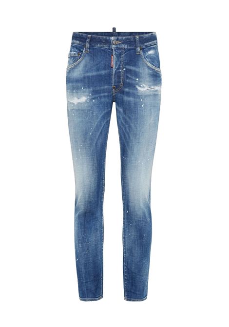 Jeans Dsquared2 uomo S74LB1675S30872 blu medio distressed tapared leg DSQUARED2 | Jeans | S74LB1675S30872470
