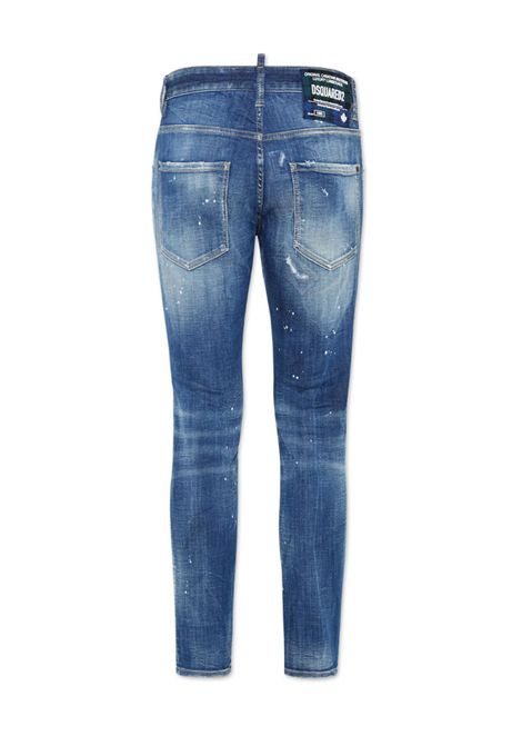 Jeans Dsquared2 uomo S74LB1675S30872 blu medio distressed tapared leg DSQUARED2 | Jeans | S74LB1675S30872470