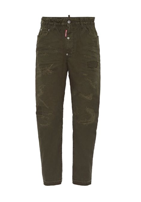 Jeans Dsquared2 uomo S74LB1679S41794 verde militare ripped wash big brother chinos DSQUARED2 | Jeans | S74LB1679S41794697