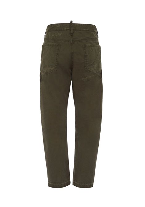 Jeans Dsquared2 uomo S74LB1679S41794 verde militare ripped wash big brother chinos DSQUARED2 | Jeans | S74LB1679S41794697