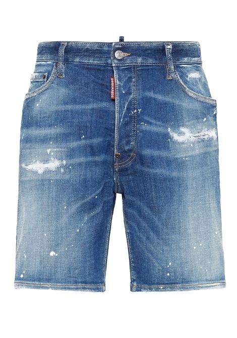 Shorts Dsquared2 uomo S75MU0881S30872 blu chiaro denim light Heritage wash marine DSQUARED2 | Shorts | S75MU0881S30872470