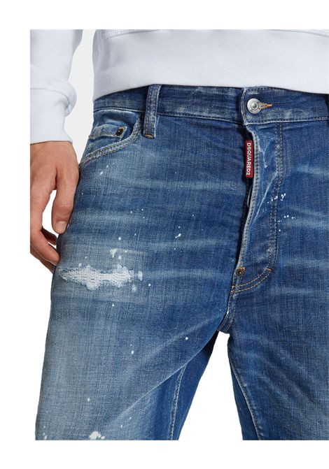 Shorts Dsquared2 uomo S75MU0881S30872 blu chiaro denim light Heritage wash marine DSQUARED2 | Shorts | S75MU0881S30872470