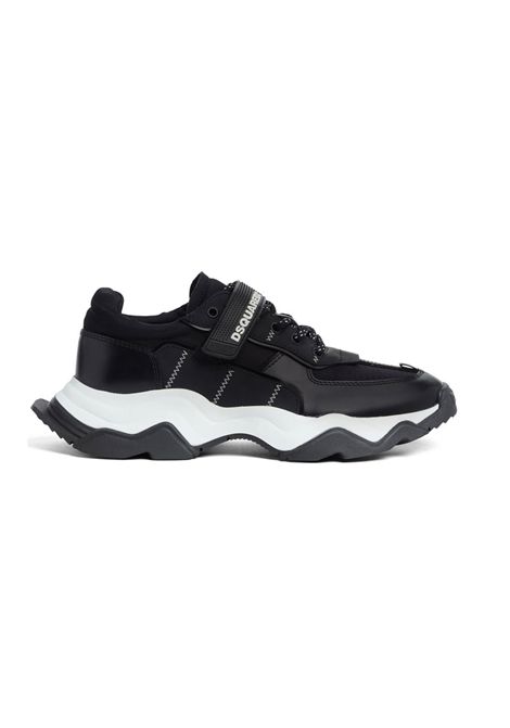 Sneakers Dsquared2 uomo SNM041524903914 nera wave lacci strappo DSQUARED2 | Sneakers | SNM041524903914M063