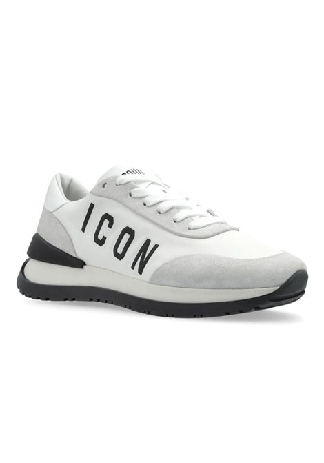 Sneakers Dsquared2 uomo SNM041711708205 bianca nera stampa logo  DSQUARED2 | Sneakers | SNM041711708205M072