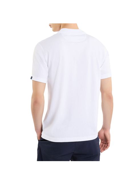 Polo Fay uomo NPMB2501340UCXB bianca jersey melange FAY | Polo | NPMB2501340UCXB001