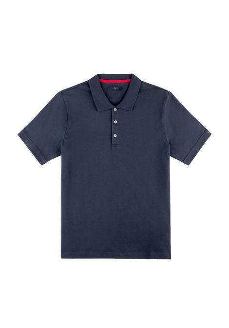 Polo Fay uomo NPMB2501340UCXB blu jersey melange FAY | Polo | NPMB2501340UCXU806
