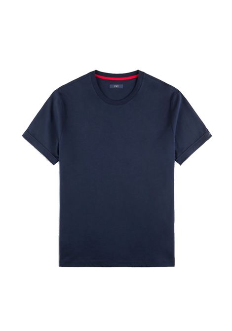 T-shirt Fay uomo NPMB3501330U blu in cotone  FAY | T-shirt | NPMB3501330UCXU806