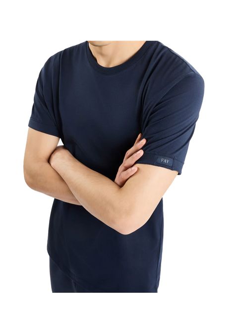T-shirt Fay uomo NPMB3501330U blu in cotone  FAY | T-shirt | NPMB3501330UCXU806