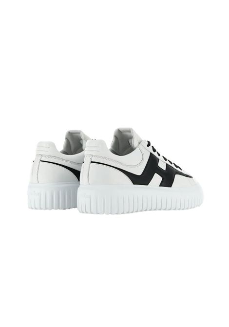 Sneakers Hogan uomo H-stripes HXM6450FE91LE90 bianca nera HOGAN | Sneakers | HXM6450FE91LE90001