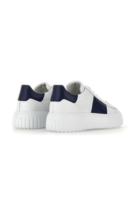 Sneakers Hogan uomo H-stripes HXM6450FO70LE9140A bianca indaco HOGAN | Sneakers | HXM6450FO70LE9140A