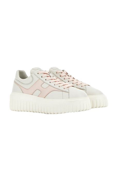 Sneakers Hogan donna H-stripes HXW6450FE91LE90 avorio rosa HOGAN | Sneakers | HXW6450FE91LE90GAS
