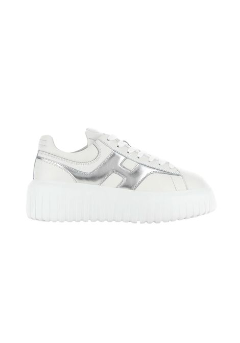 Sneakers Hogan donna H-stripes HXW6450FE91LE90351 bianche argento  HOGAN | Sneakers | HXW6450FE91NCS0351