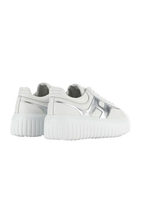 Sneakers Hogan donna H-stripes HXW6450FE91LE90351 bianche argento  HOGAN | Sneakers | HXW6450FE91NCS0351