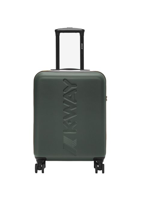 Trolley K-Way Carrello Piccolo K11416W Verde unisex stampa logo abs lucchetto K-WAY | Trolley | K11416WL21
