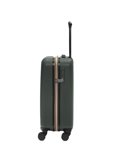 Trolley K-Way Carrello Piccolo K11416W Verde unisex stampa logo abs lucchetto K-WAY | Trolley | K11416WL21