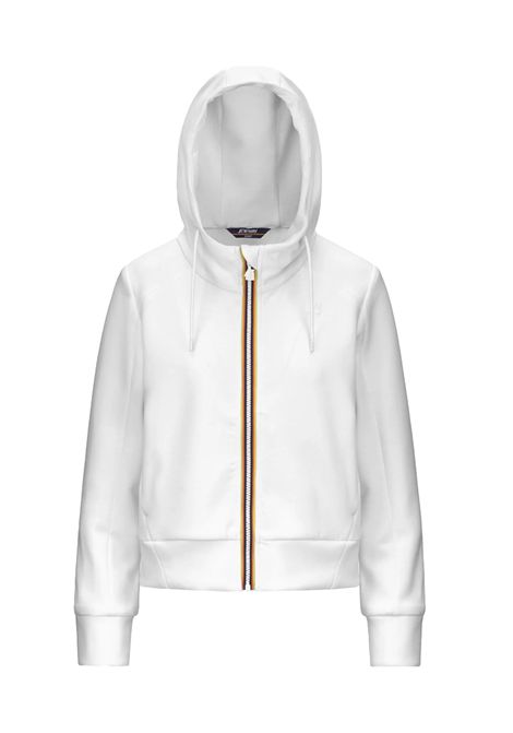 Felpa K-way donna K2132CW 001 bianco divine light spacer K-WAY | Felpe | K2132CW001