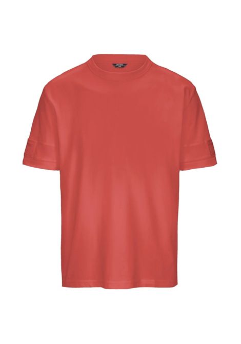 T-shirt K-way uomo K2135KW 703 rosso Fantome sleeve label K-WAY | T-shirt | K2135KW703