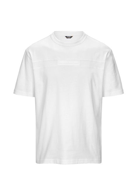 T-shirt K-way uomo K2135LW 001 bianca FANTOME REVERSIBLE LABEL K-WAY | T-shirt | K2135LW001
