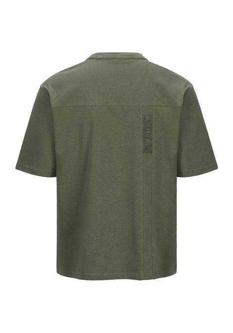 T-shirt K-way uomo K2135LW V15  verde oliva FANTOME REVERSIBLE LABEL K-WAY | T-shirt | K2135LWV15