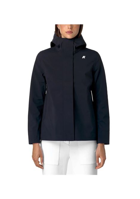 Giubbino K-Way Madalina Bonded donna K21488W Blu idrorepellente antivento zip tasche K-WAY | K21488WA2B