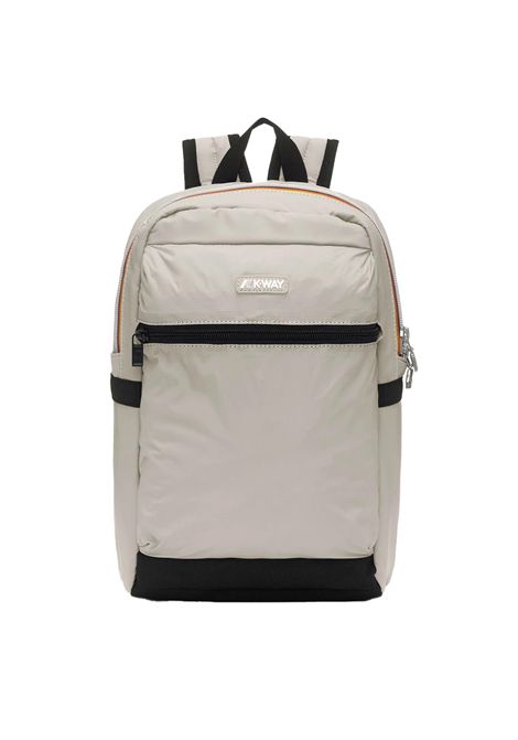 Zaino K-Way Small Laon K3122TW Beige nylon poliestere unisex tasca K-WAY | Zaini | K3122TW634