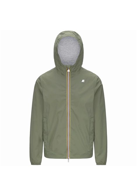 Giubbino K-way uomo K3123UW Jack stretch nylon jersey verde oliva K-WAY | Giubbini | K3123UWV15