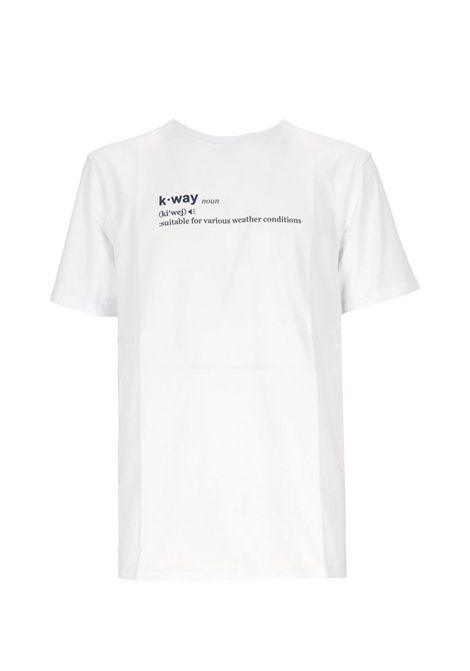 T-shirt K-way uomo K3136DW 001 bianca odom ai gen jersey K-WAY | T-shirt | K3136DW001