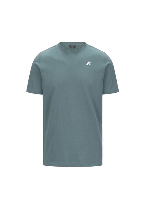 T-shirt K-Way Odom Ascii Code uomo K3138LW Grigio girocollo manica corta jersey cotone stampa K-WAY | K3138LWH04