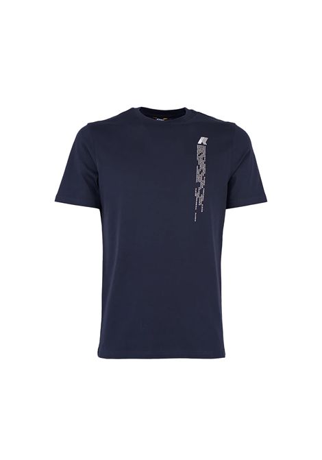 T-shirt K-Way Odom Digital Rain uomo K3138MW Blu manica corta girocollo stampa K-WAY | T-shirt | K3138MWK89