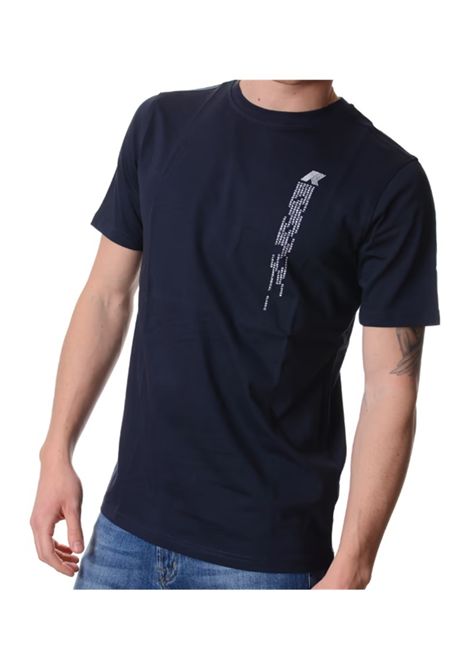 T-shirt K-Way Odom Digital Rain uomo K3138MW Blu manica corta girocollo stampa K-WAY | T-shirt | K3138MWK89