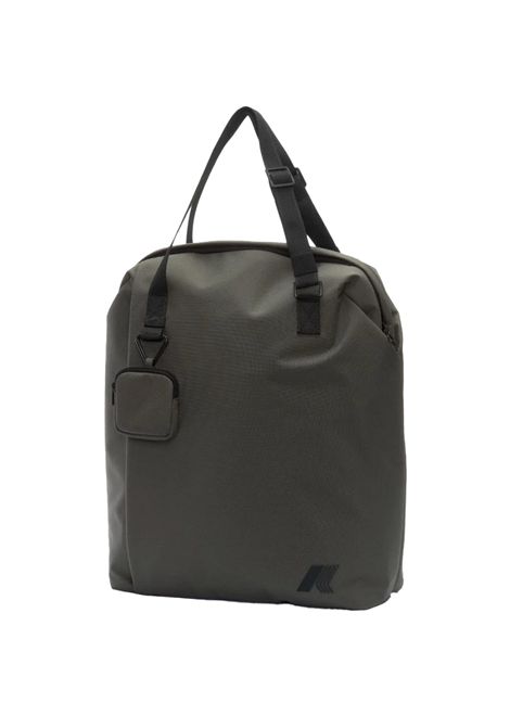 Borsa K-Way Nahel uomo K4136NW Verde poliammide tinta unita verde scuro pc gancio scomparti K-WAY | Borse | K4136NWWMR