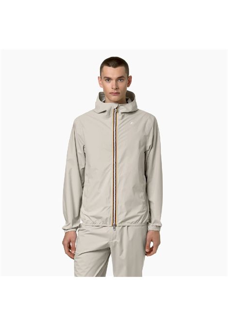 Giubbino K-way uomo K5127QW Jack stretch dot beige cappuccio K-WAY | Giubbini | K5127QW634