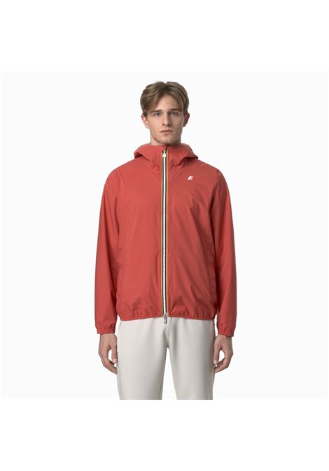 Giubbino K-way uomo K5127QW Jack stretch dot rosso cappuccio K-WAY | Giubbini | K5127QW703