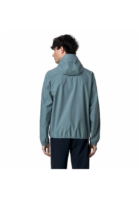 Giubbino K-way uomo K5127QW Jack stretch dot verde iron cappuccio K-WAY | Giubbini | K5127QWH04