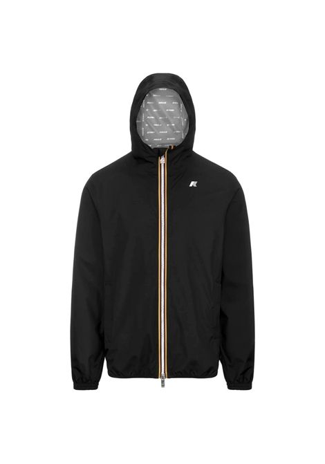 Giubbino K-way uomo K5127QW Jack stretch dot nero nylon cappuccio K-WAY | Giubbini | K5127QWUSY