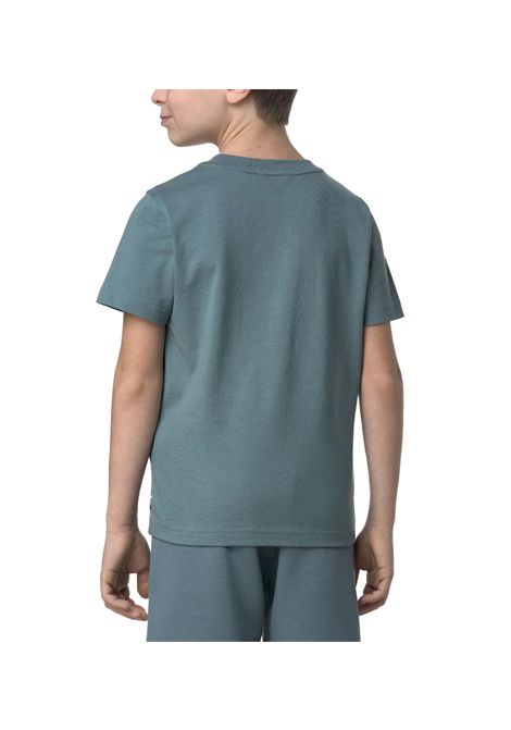T-shirt K-Way Odom Messy Letters bambino K5136XW Grigia  collo a costina stampa logo K-WAY | T-shirt | K5136XWH04