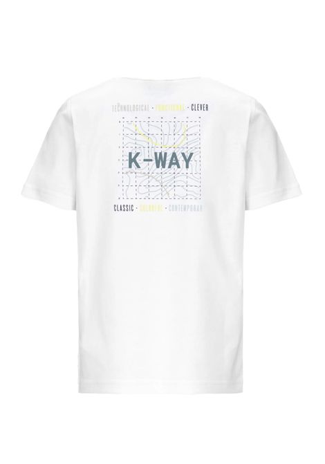 T-shirt K-way bambino K5136ZW 001 bianca odom vertical isobar K-WAY | T-shirt | K5136ZW001