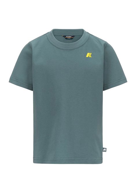T-shirt K-way bambina K5136ZW H04 verde ferro odom vertical isobar K-WAY | T-shirt | K5136ZWRH04