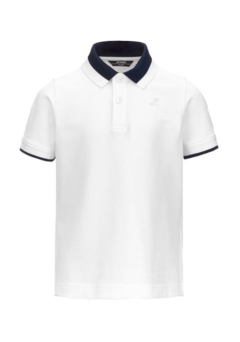 Polo K-way bambino K6126PWR 001 bianca ventoux K-WAY | Polo | K6126PWR001