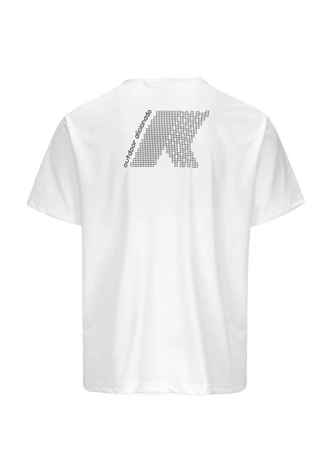 T-shirt K-way uomo K61279W 001 bianca graphite K-WAY | T-shirt | K61279W001