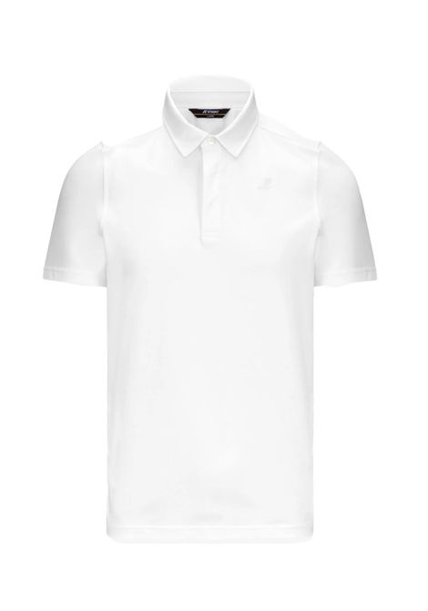 Polo K-way uomo K61419W 001 bianca vincelle light stretch K-WAY | Polo | K61419W001