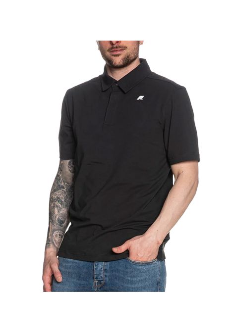 Polo K-Way Vincelle Light Stretch uomo K61419W Nera mezza manica stretch cotone logo spacchetti K-WAY | Polo | K61419WUSY