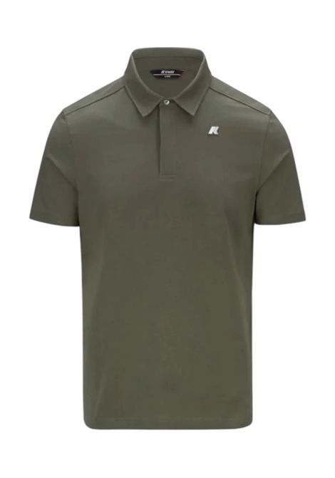 Polo K-way uomo K61419W V15 verde oliva vincelle light stretch K-WAY | Polo | K61419WV15