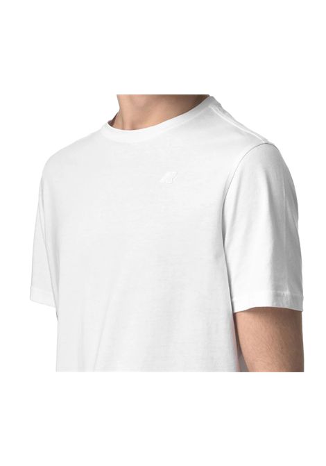 T-shirt K-way uomo K7125UW 001 bianca odom jersey K-WAY | T shirt | K7125UW001