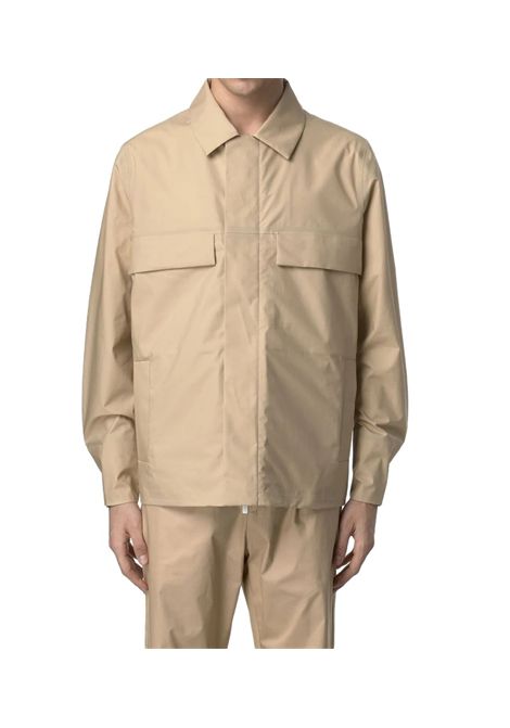 Giubbino K-way uomo K7127UW AZI ORION 3L POPLIN beige tasche patta K-WAY | Giubbini | K7127UWAZI