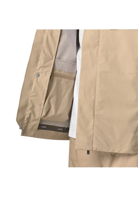 Giubbino K-way uomo K7127UW AZI ORION 3L POPLIN beige tasche patta K-WAY | Giubbini | K7127UWAZI