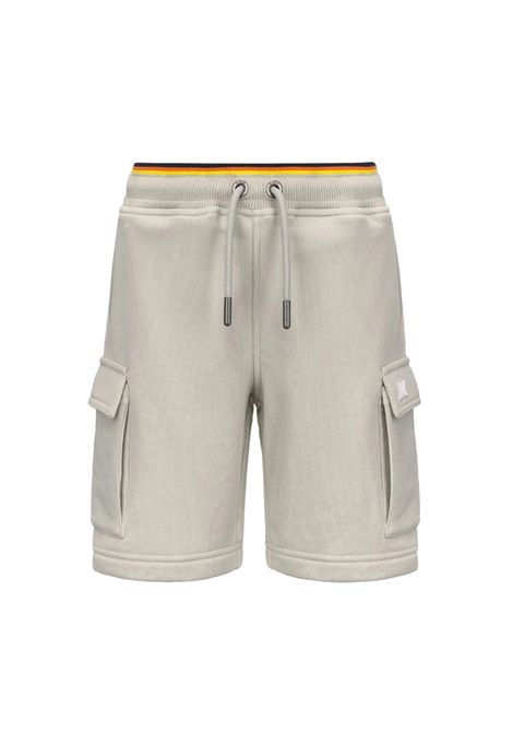 Felpa K-way bambino K7133SW 634 beige erick stripes K-WAY | Bermuda | K7133SW634
